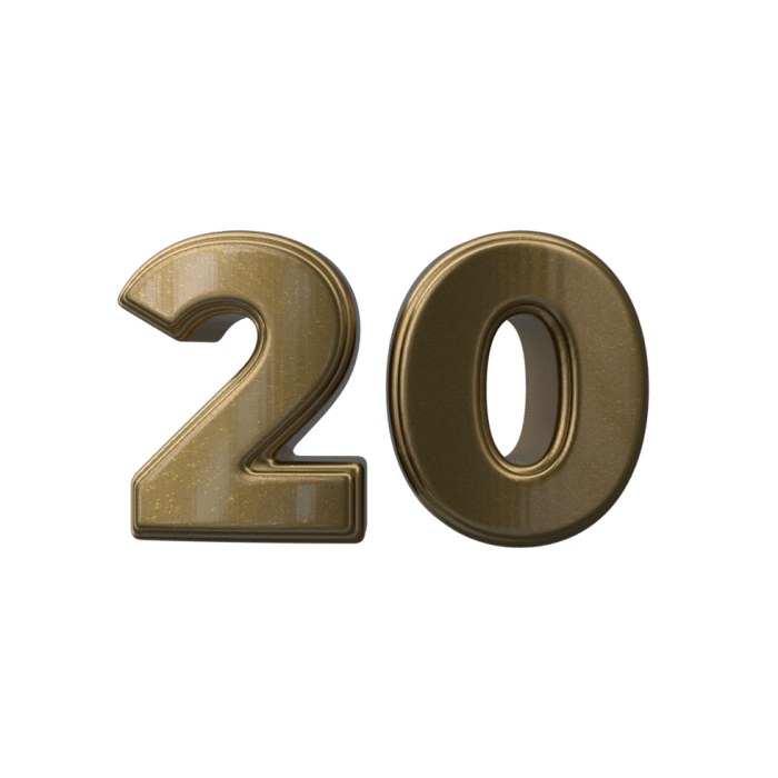 Free Nummer 20 3d machen transparent Hintergrund 22877201 PNG with ...